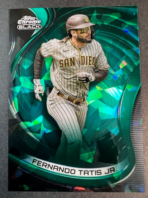 Fernando Tatis Jr. – San Diego Padres– 2022 Topps Chrome Black Refractor Baseball Card - Numbered